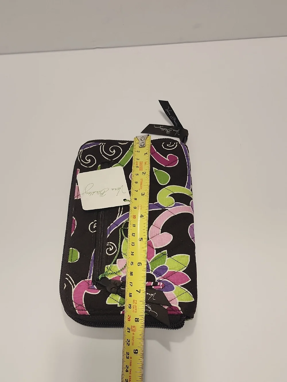 Vera Bradley Quilted Floral Zip Wallet  Pink & Purple Flowers - Picture 5 of 6